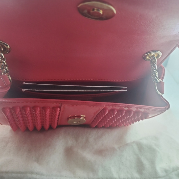 Christian Louboutin pink sweet charity studded chain clutch - Picture 8 of 11